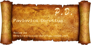 Pavlovics Dorottya névjegykártya