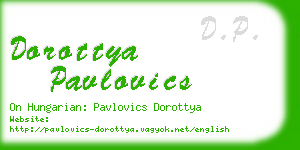 dorottya pavlovics business card